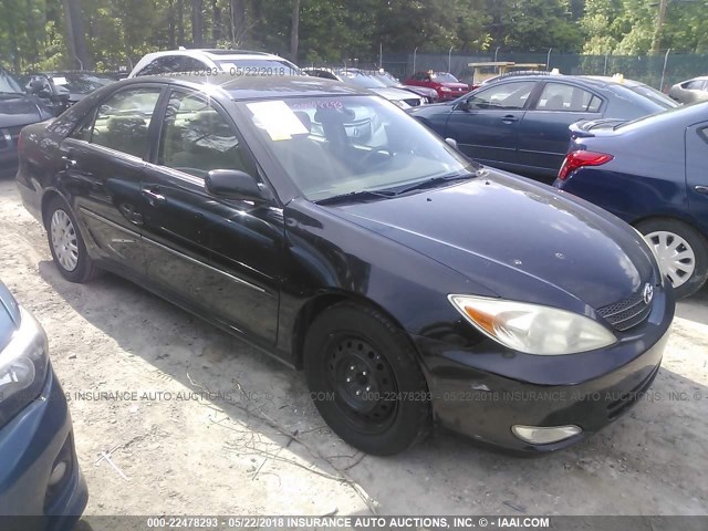 4T1BE32K23U121454 - 2003 TOYOTA CAMRY LE/XLE/SE BLACK photo 1