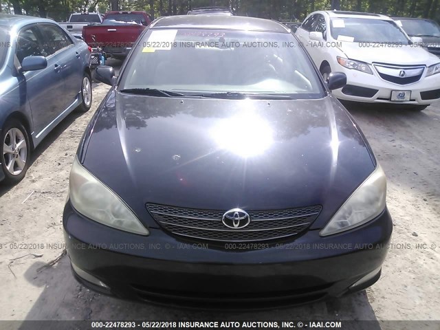 4T1BE32K23U121454 - 2003 TOYOTA CAMRY LE/XLE/SE BLACK photo 6