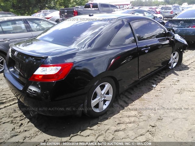 2HGFG12988H503808 - 2008 HONDA CIVIC EXL BLACK photo 4