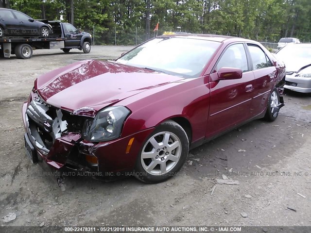 1G6DP567550186367 - 2005 CADILLAC CTS HI FEATURE V6 RED photo 2