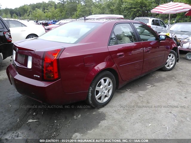 1G6DP567550186367 - 2005 CADILLAC CTS HI FEATURE V6 RED photo 4