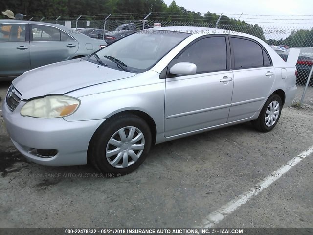 JTDBR32E960093246 - 2006 TOYOTA COROLLA CE/LE SILVER photo 2