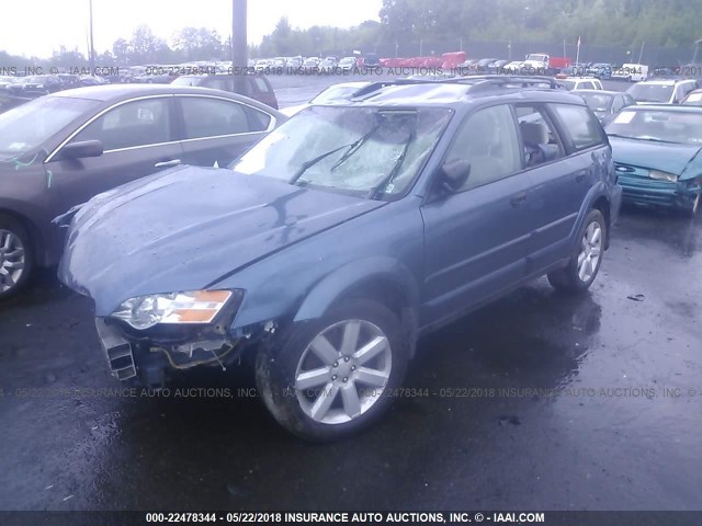 4S4BP61CX67340834 - 2006 SUBARU LEGACY OUTBACK 2.5I BLUE photo 2