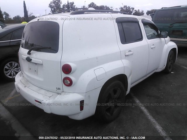 3GNCA13D78S675189 - 2008 CHEVROLET HHR LS WHITE photo 4
