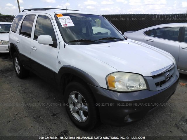 4F2YZ02Z56KM11654 - 2006 MAZDA TRIBUTE I WHITE photo 1