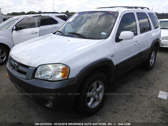 4F2YZ02Z56KM11654 - 2006 MAZDA TRIBUTE I WHITE photo 2