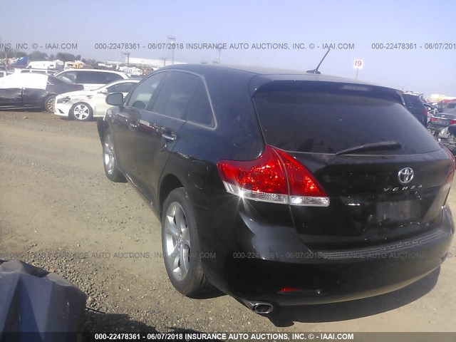 4T3ZK11A29U006390 - 2009 TOYOTA VENZA BLACK photo 3