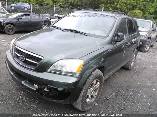 KNDJC733355351005 - 2005 KIA SORENTO EX/LX GREEN photo 2