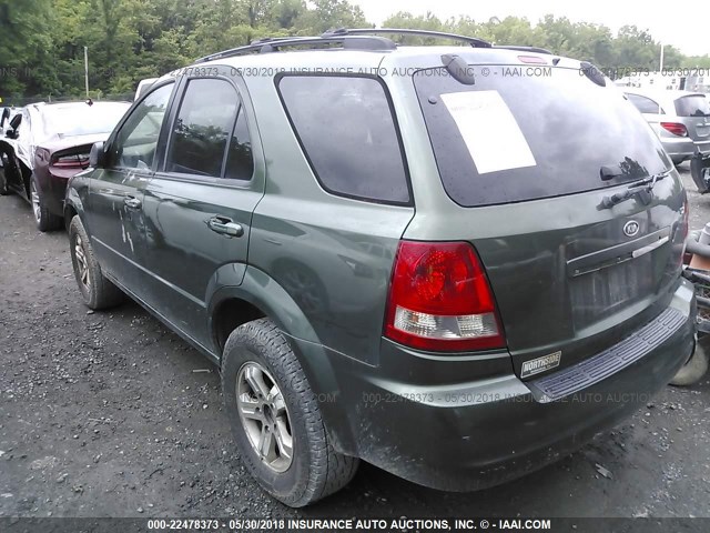 KNDJC733355351005 - 2005 KIA SORENTO EX/LX GREEN photo 3