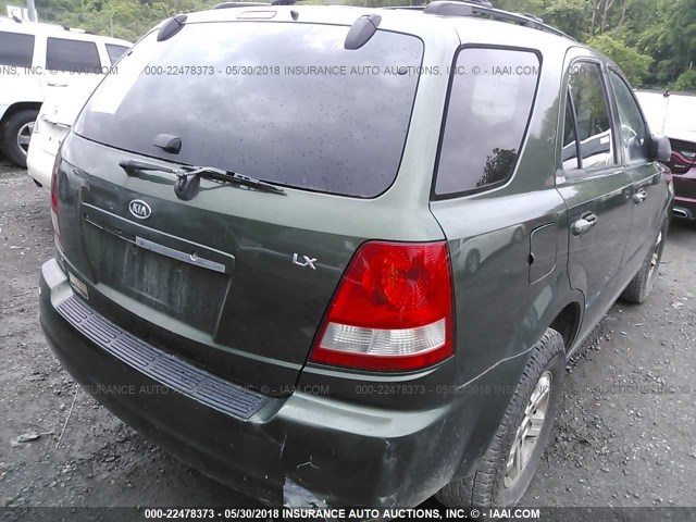 KNDJC733355351005 - 2005 KIA SORENTO EX/LX GREEN photo 4