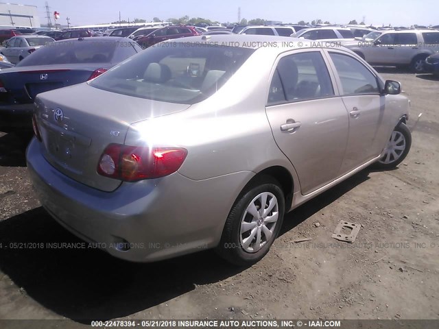 2T1BU40E09C156008 - 2009 TOYOTA COROLLA S/LE/XLE GOLD photo 4