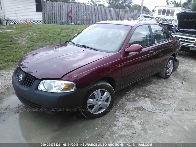 3N1CB51D64L915761 - 2004 NISSAN SENTRA 1.8/1.8S BURGUNDY photo 2