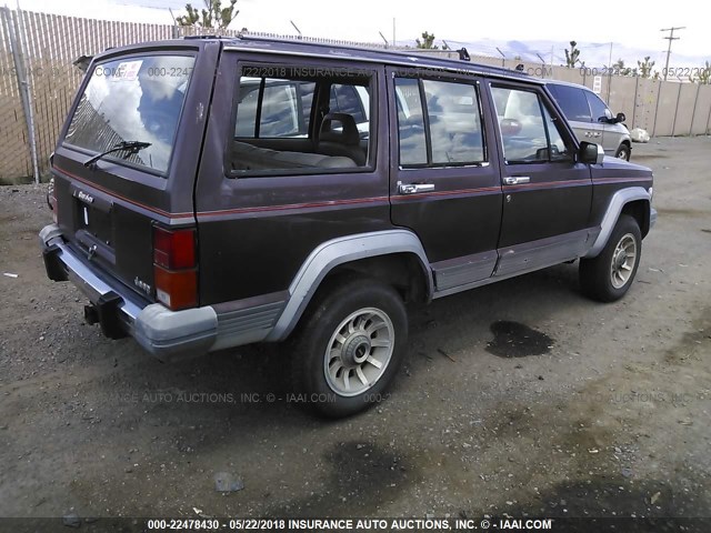 1JCMR7844JT106585 - 1988 JEEP CHEROKEE LAREDO PURPLE photo 4