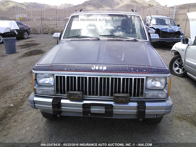 1JCMR7844JT106585 - 1988 JEEP CHEROKEE LAREDO PURPLE photo 6