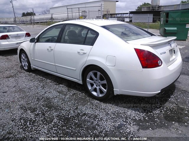 1N4BA41E08C838598 - 2008 NISSAN MAXIMA SE/SL WHITE photo 3