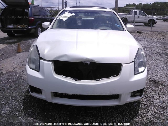 1N4BA41E08C838598 - 2008 NISSAN MAXIMA SE/SL WHITE photo 6