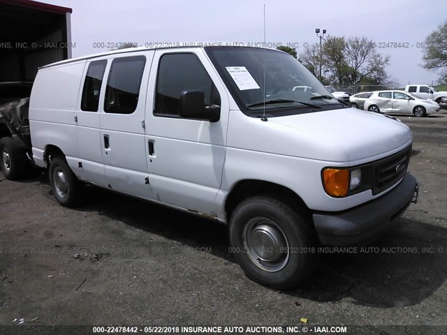 1FTNE24243HB56952 - 2003 FORD ECONOLINE E250 VAN WHITE photo 1