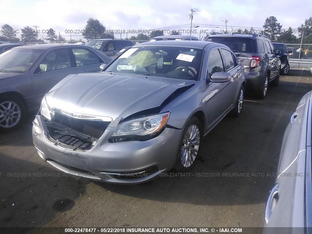 1C3CCBBB0DN694295 - 2013 CHRYSLER 200 TOURING GRAY photo 2