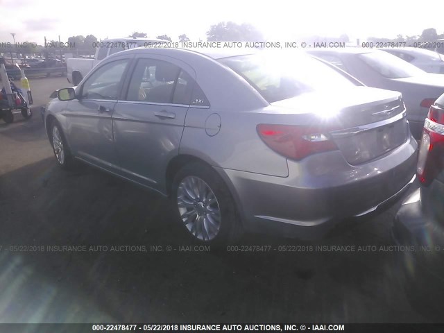 1C3CCBBB0DN694295 - 2013 CHRYSLER 200 TOURING GRAY photo 3