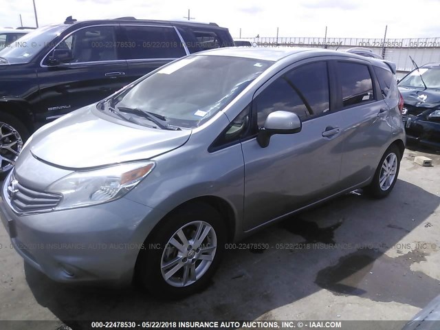 3N1CE2CP6EL388495 - 2014 NISSAN VERSA NOTE S/S PLUS/SV/SL GRAY photo 2