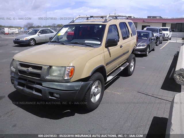 5N1ED28T81C538249 - 2001 NISSAN XTERRA XE/SE BEIGE photo 2