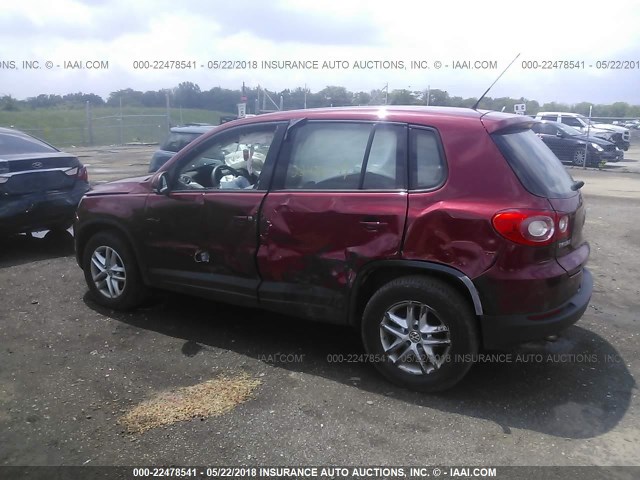 WVGBV7AX3BW001248 - 2011 VOLKSWAGEN TIGUAN S/SE/SEL RED photo 6