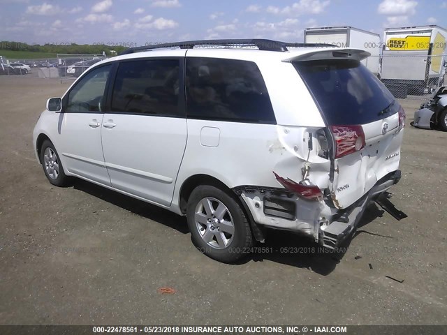 5TDZK22C98S141789 - 2008 TOYOTA SIENNA XLE/XLE LIMITED WHITE photo 3