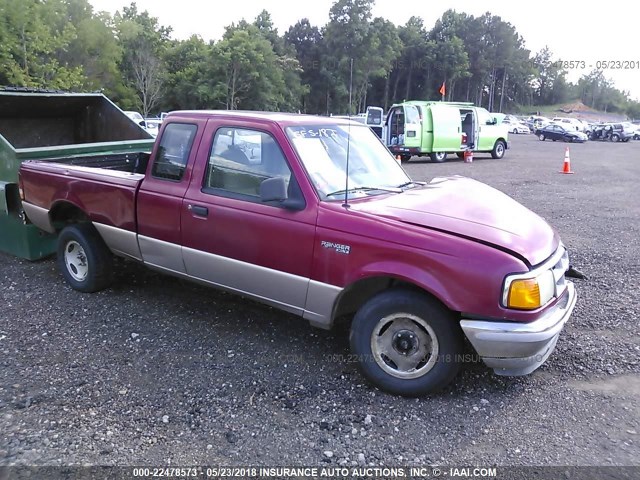 1FTCR14X4RPA76387 - 1994 FORD RANGER SUPER CAB RED photo 1