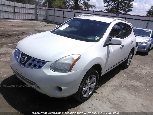 JN8AS5MT8BW156243 - 2011 NISSAN ROGUE S/SV/KROM WHITE photo 2