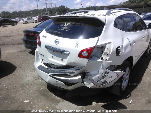 JN8AS5MT8BW156243 - 2011 NISSAN ROGUE S/SV/KROM WHITE photo 6