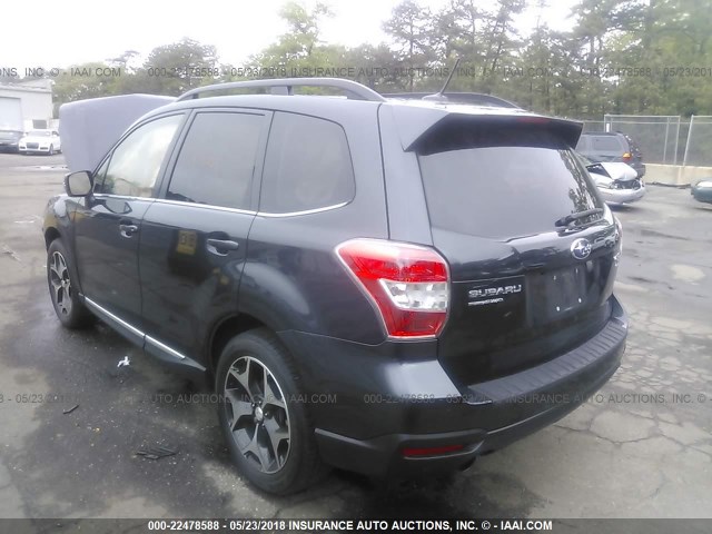 JF2SJGWC5FH588389 - 2015 SUBARU FORESTER 2.0XT TOURING GRAY photo 3