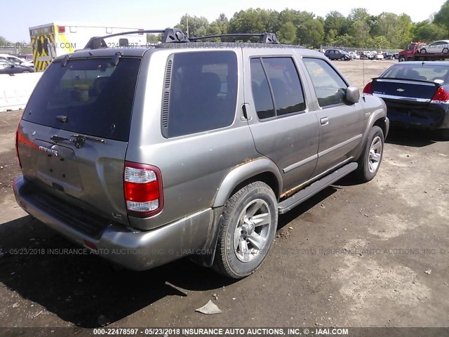 JN8DR09Y44W904697 - 2004 NISSAN PATHFINDER LE/SE BEIGE photo 4