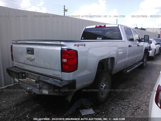 1GC1KUEG6FF627643 - 2015 CHEVROLET SILVERADO K2500 HEAVY DUTY SILVER photo 4