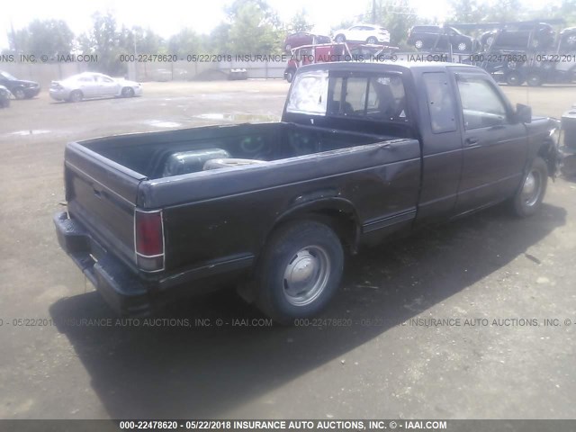 1GCCS19R2N2129299 - 1992 CHEVROLET S TRUCK S10 BLACK photo 4