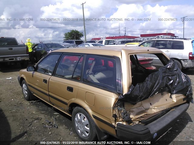 JT2AE94K2L3407514 - 1990 TOYOTA COROLLA DLX GOLD photo 3