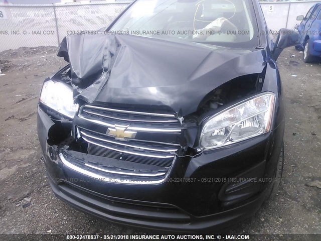 KL7CJKSB6GB606659 - 2016 CHEVROLET TRAX LS BLACK photo 6