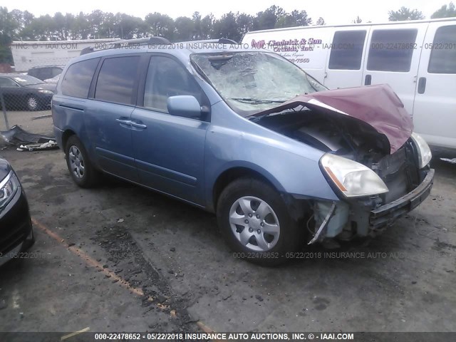 KNDMB233X66097081 - 2006 KIA SEDONA EX/LX Light Blue photo 1