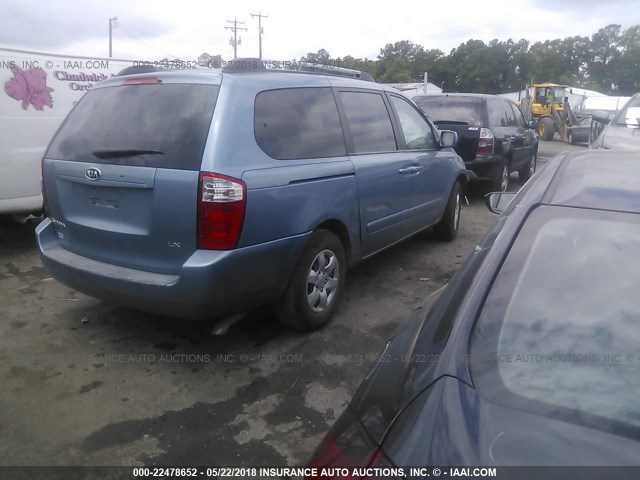 KNDMB233X66097081 - 2006 KIA SEDONA EX/LX Light Blue photo 4