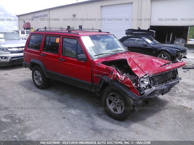 1J4FT68S5SL622129 - 1995 JEEP CHEROKEE SPORT RED photo 1