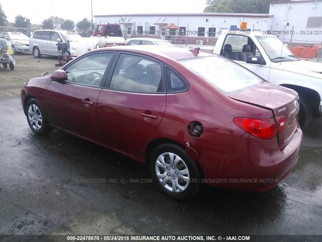 KMHDU46D89U751937 - 2009 HYUNDAI ELANTRA GLS/SE RED photo 3