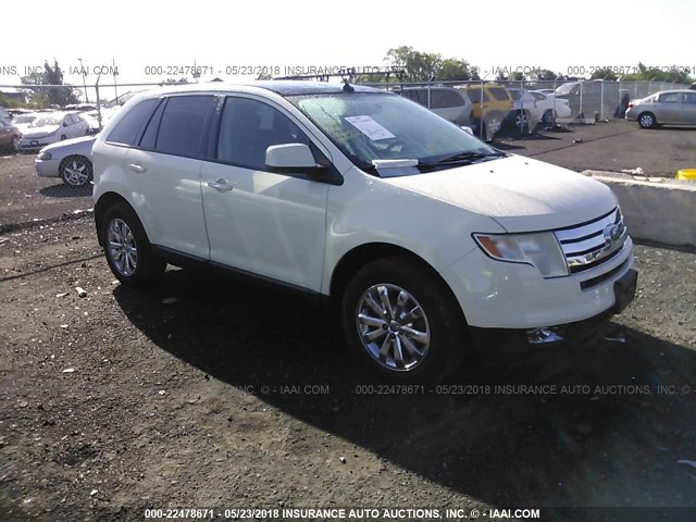 2FMDK48C98BA01798 - 2008 FORD EDGE SEL WHITE photo 1