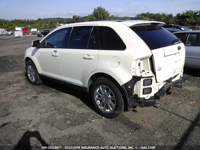 2FMDK48C98BA01798 - 2008 FORD EDGE SEL WHITE photo 3