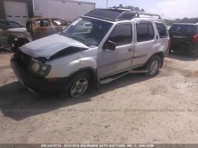 5N1ED28T72C569459 - 2002 NISSAN XTERRA XE/SE SILVER photo 2