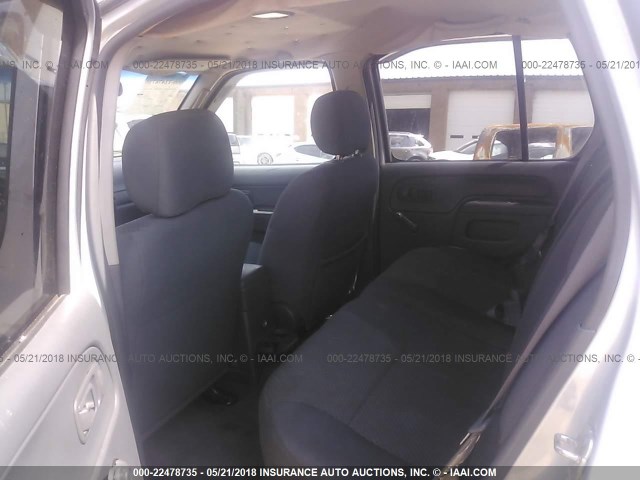 5N1ED28T72C569459 - 2002 NISSAN XTERRA XE/SE SILVER photo 8