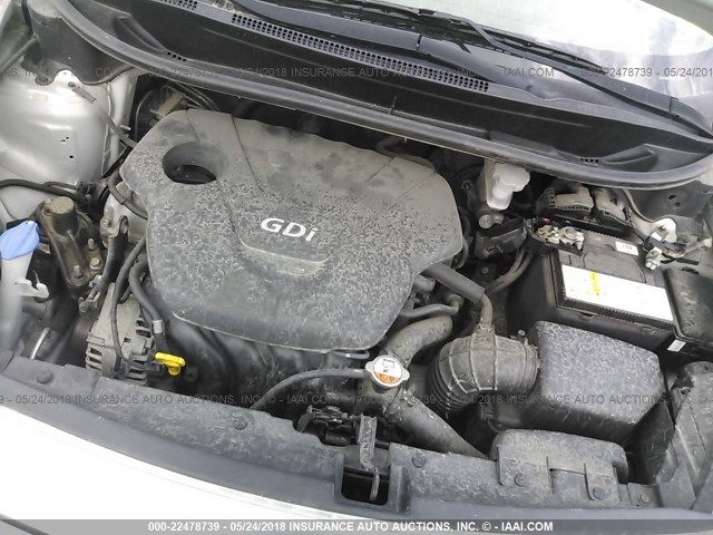 KNADN4A39D6242367 - 2013 KIA RIO EX/SX SILVER photo 10