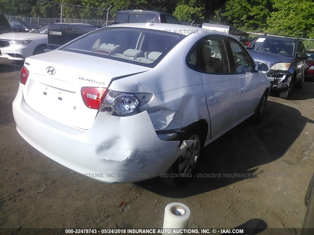 KMHDU46DX7U080655 - 2007 HYUNDAI ELANTRA GLS/SE/LIMITED WHITE photo 4