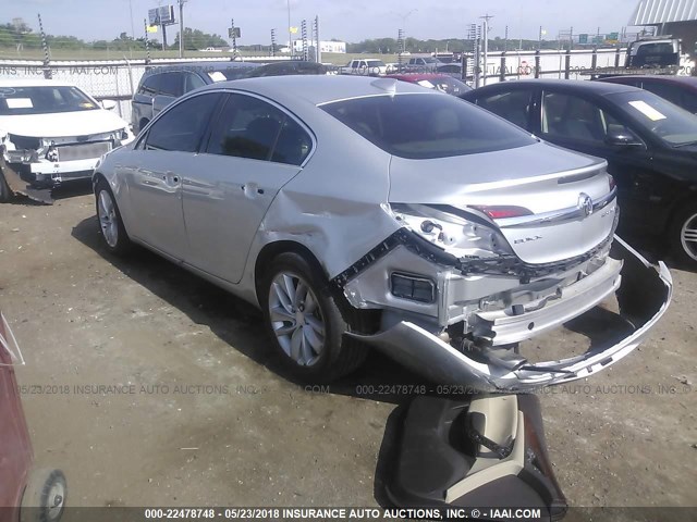 2G4GK5EX5G9149592 - 2016 BUICK REGAL SILVER photo 3