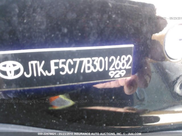 JTKJF5C77B3012682 - 2011 TOYOTA SCION TC 黑色 照片 9