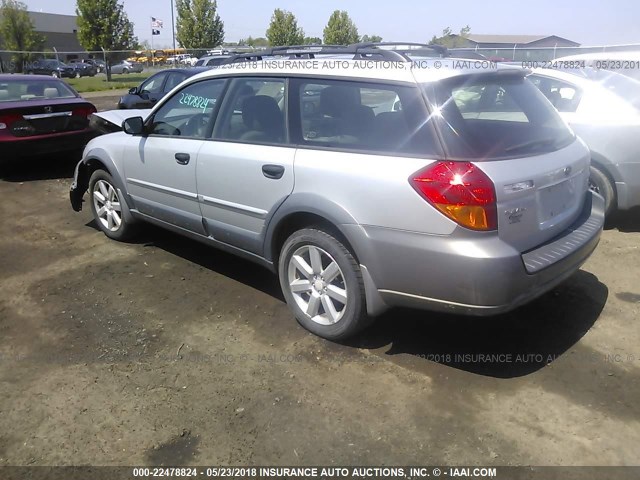 4S4BP61C967310823 - 2006 SUBARU LEGACY OUTBACK 2.5I SILVER photo 3