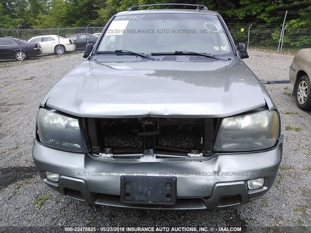 1GNDS13S282122817 - 2008 CHEVROLET TRAILBLAZER LS/LT GRAY photo 6